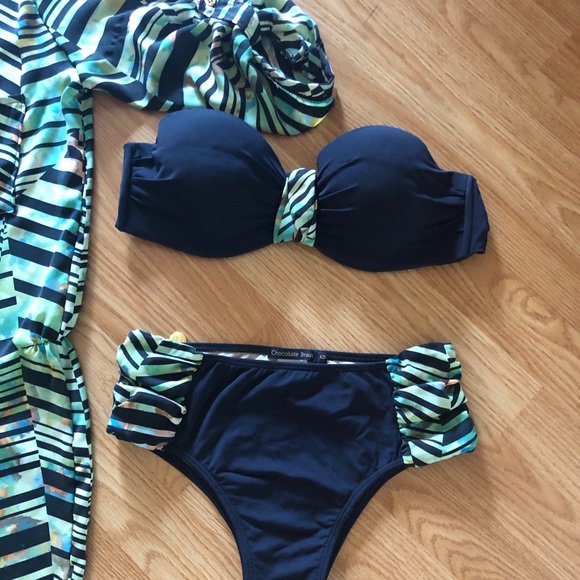 Chocolate Other - Bikini from Brazil and match Beach Shirt